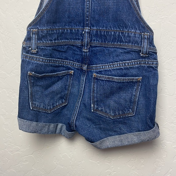Old Navy denim Jean short overalls in medium wash girls size M (8) - Picture 6 of 7